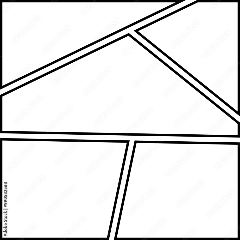 Obraz premium Square Comic Page Halftone Background Line Style