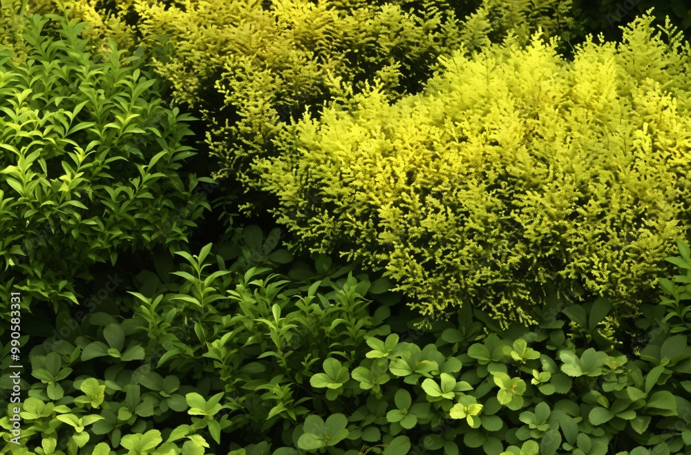 Lush Green Foliage Natural Texture Garden Plants Summer Greenery Leaves Background Lush Green Foliage Natural Texture Garden Plants Summer Greenery Leaves Background