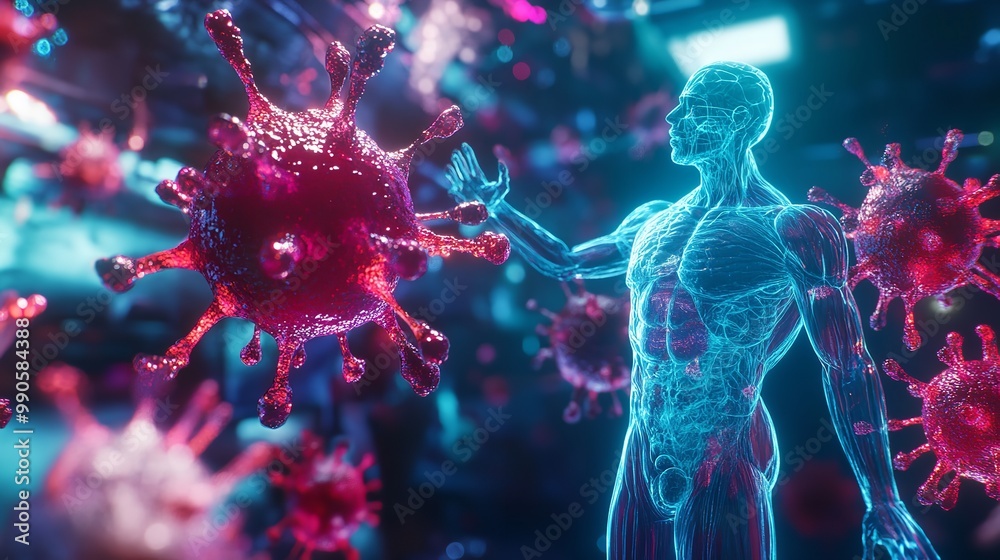 An artistic depiction of a human body with highlighted areas showing the spread of cancer cells
An artistic depiction of a human body with highlighted areas showing the spread of cancer cells