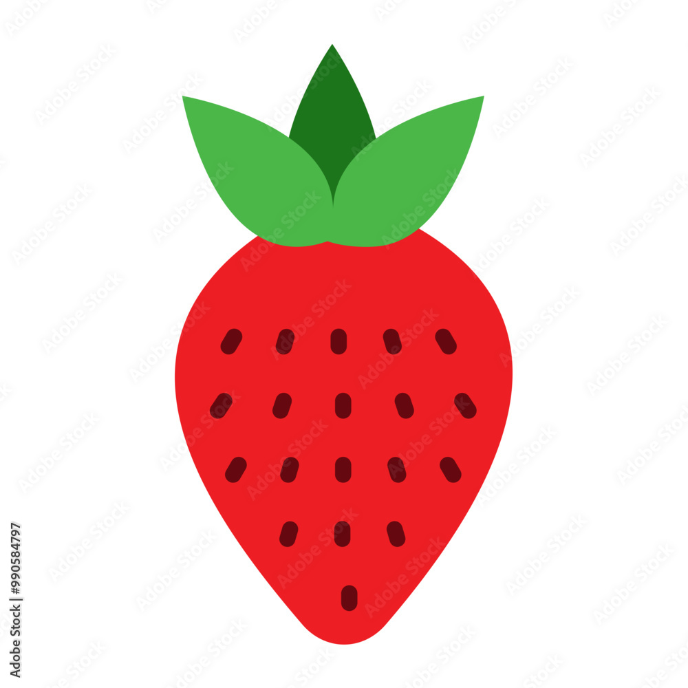 Fototapeta premium Strawberry Icon Style