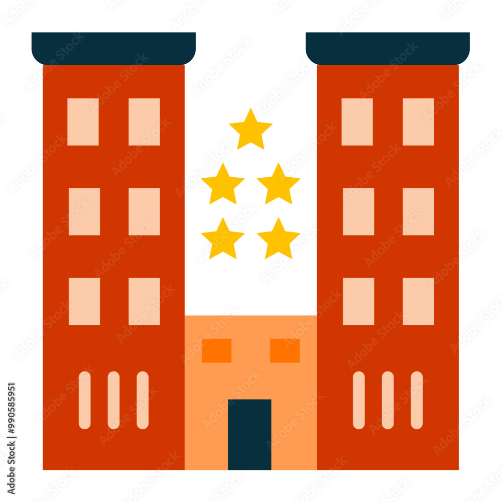 Naklejka premium Luxury Hotel Icon Style