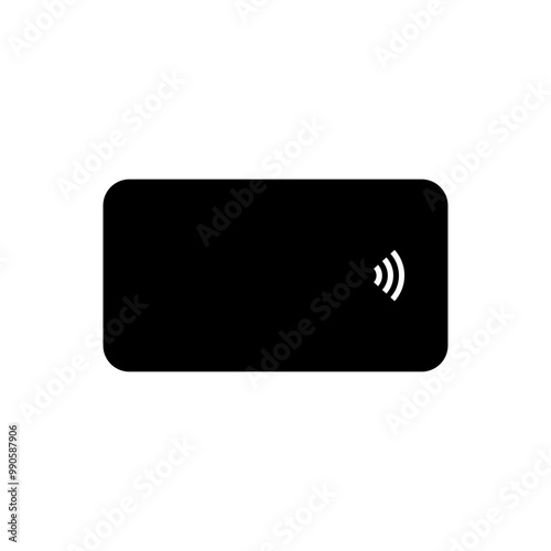 NFC Card Design Featuring Icon on Clean White Background