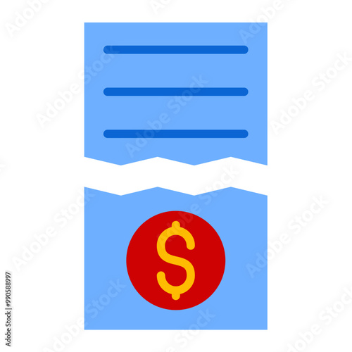 Split Bills Icon Style