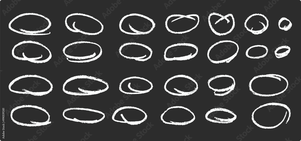 Set of hand-drawn doodle grunge circle highlights. Hand-drawn pencil scribbles and elements. Vector illustration. Set of hand-drawn doodle grunge circle highlights. Hand-drawn pencil scribbles and elements. Vector illustration.