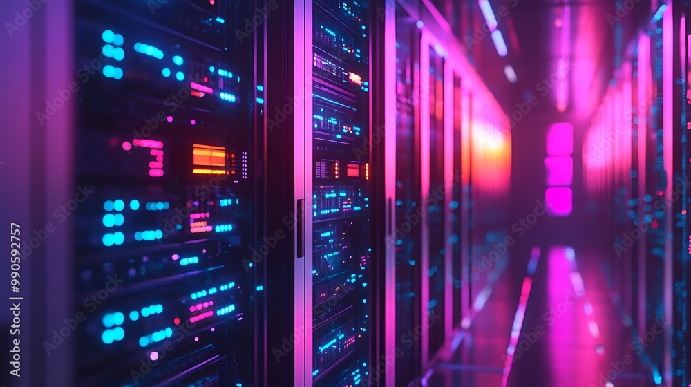 Fototapeta premium Server Room Interior