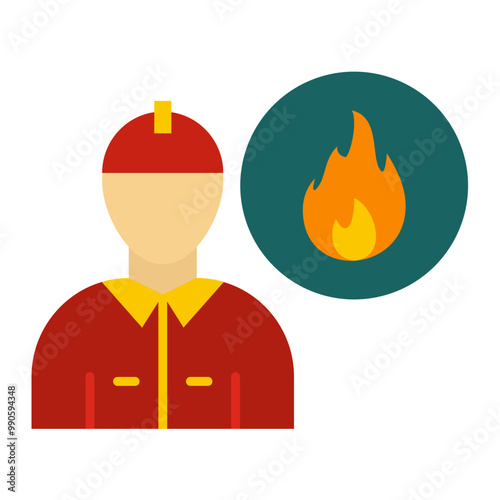 Firefighting Unit Icon Style