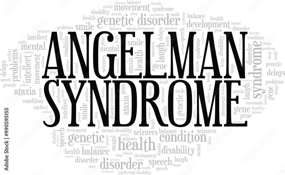 Angelman Syndrome word cloud conceptual design isolated on white background. Angelman Syndrome word cloud conceptual design isolated on white background.