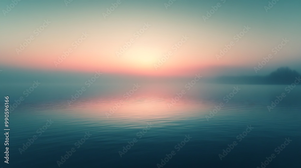 Abstract Background of Calm Lake Water with a Hazy Sunset Abstract Background of Calm Lake Water with a Hazy Sunset