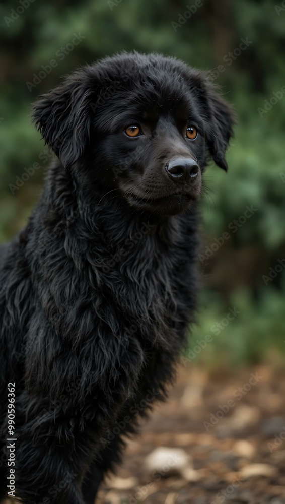 Fototapeta premium Black and baby animal duo.