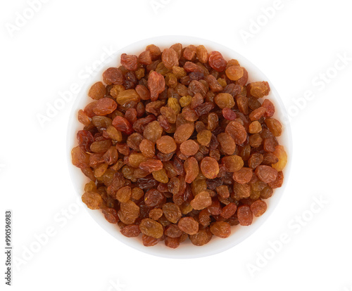 Bowl with raisins