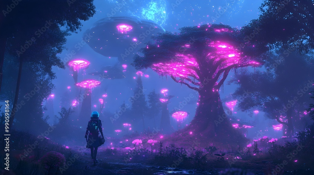 Enchanting Neon Forest A Surreal Journey Through Imagination Enchanting Neon Forest A Surreal Journey Through Imagination