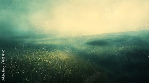 Wallpaper Mural Foggy Meadow Abstract Background Illustration Torontodigital.ca