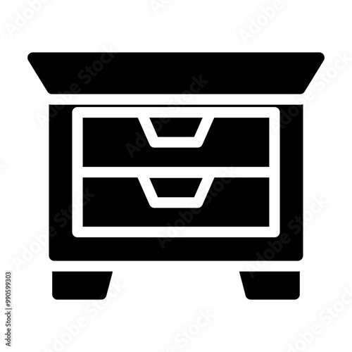 chest of drawer Solid icon