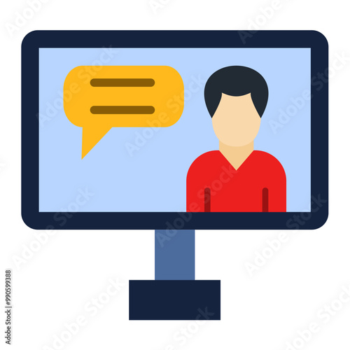 Online Counseling Icon Style