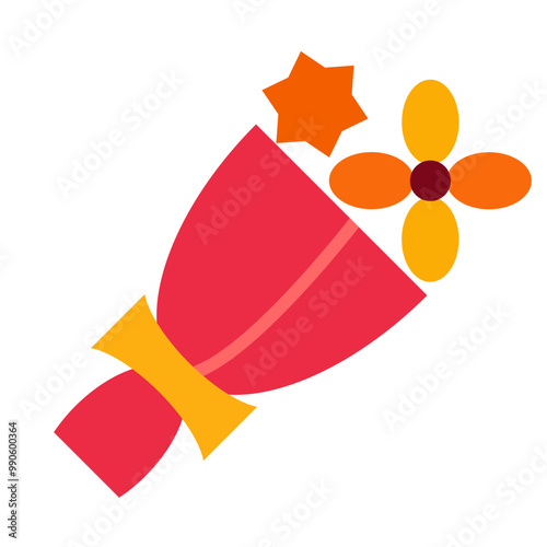 Flower Bouquet Icon Style