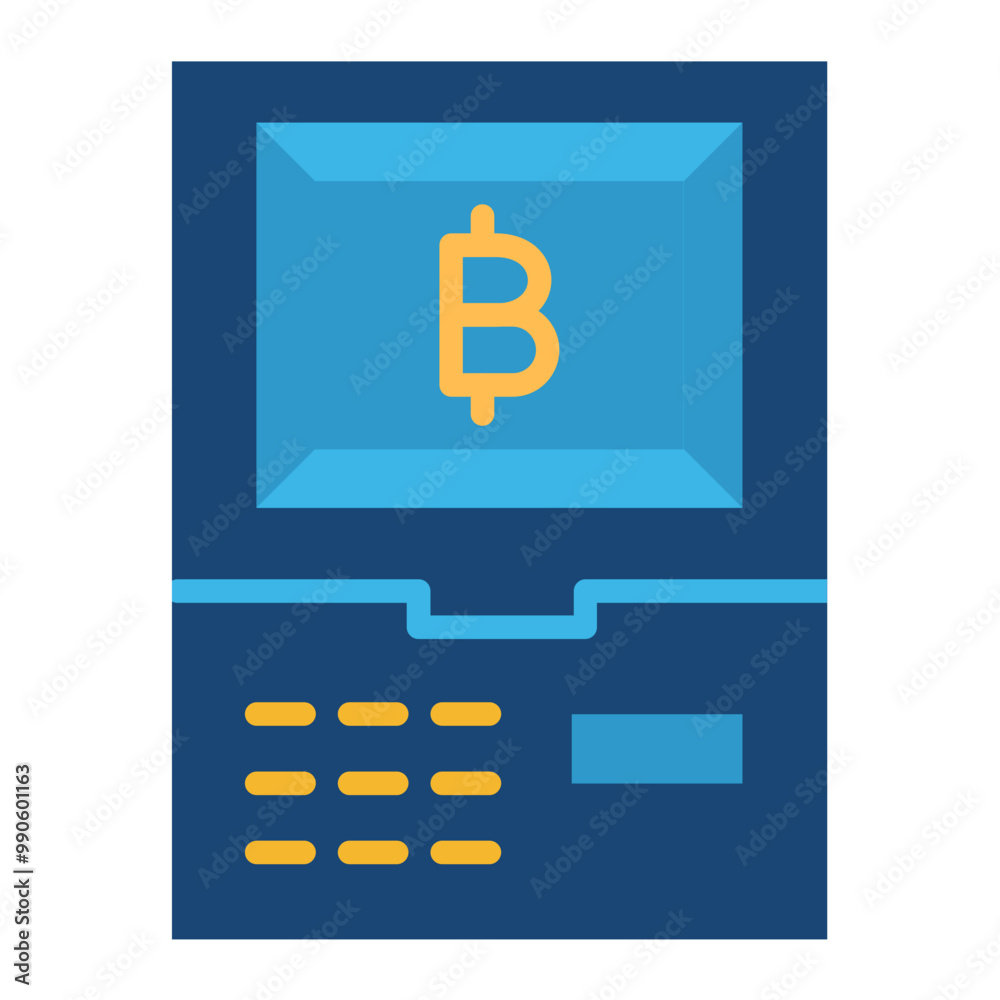 Cryptocurrency ATM Icon Style