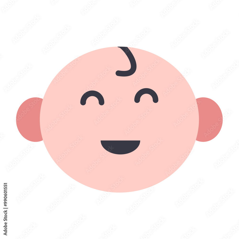 Fototapeta premium Baby Smile Icon Style
