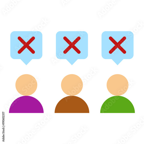 People Disagree Icon Style