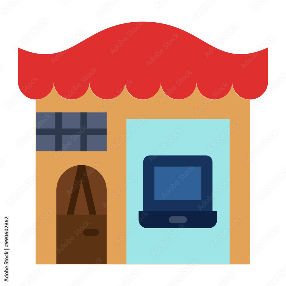 Obraz premium Electronics Shop Icon Style