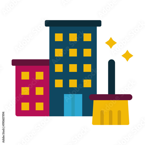 Hotel Cleaning Icon Style