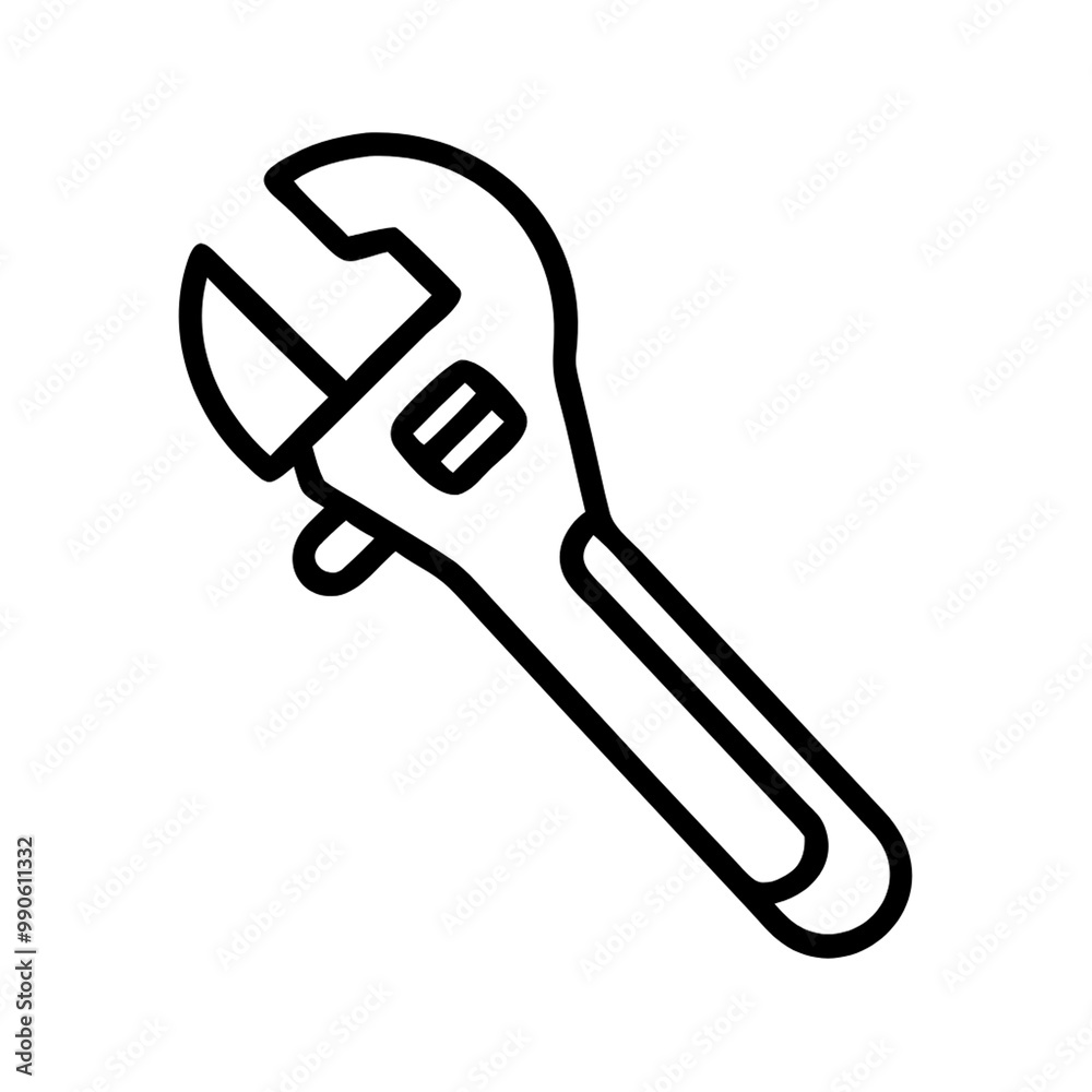 A straightforward illustration of a wrench, emphasizing its purpose in mechanical work, with a focus on clarity and practicality in the design, on a transparent background A straightforward illustration of a wrench, emphasizing its purpose in mechanical work, with a focus on clarity and practicality in the design, on a transparent background