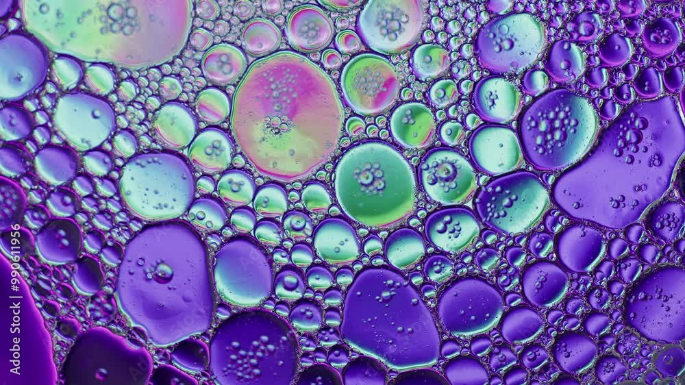 Abstract Colorful and Shiny Oil Bubbles Circles Background Abstract Colorful and Shiny Oil Bubbles Circles Background
