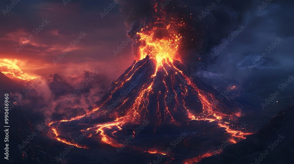 Eruption of a Volcano