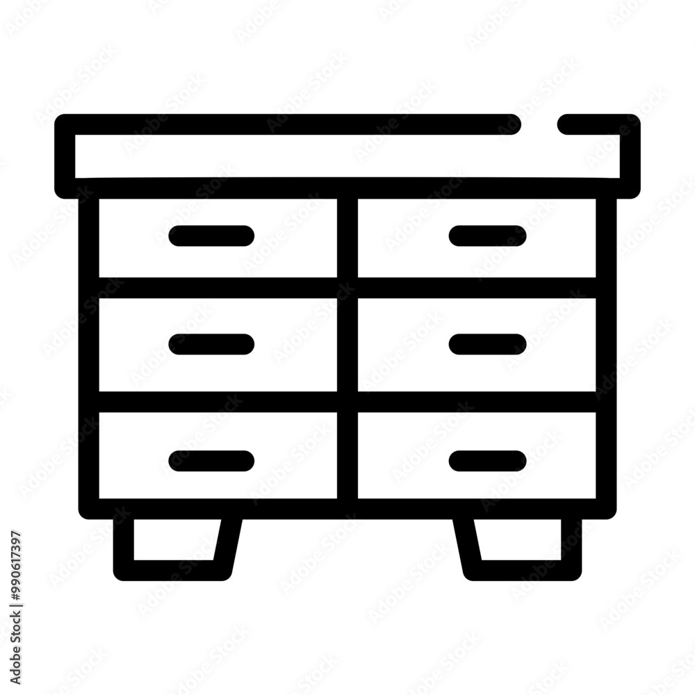 storage cabinet Line Icon storage cabinet Line Icon