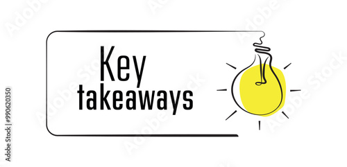 Key takeaways text on white background	