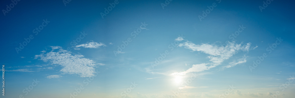 Panorama blue sky with clouds on a sunny day. Panorama blue sky with clouds on a sunny day.