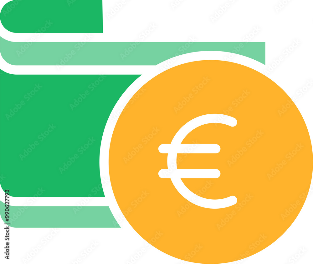 Obraz premium Euro Money Coin and Bank Icon 