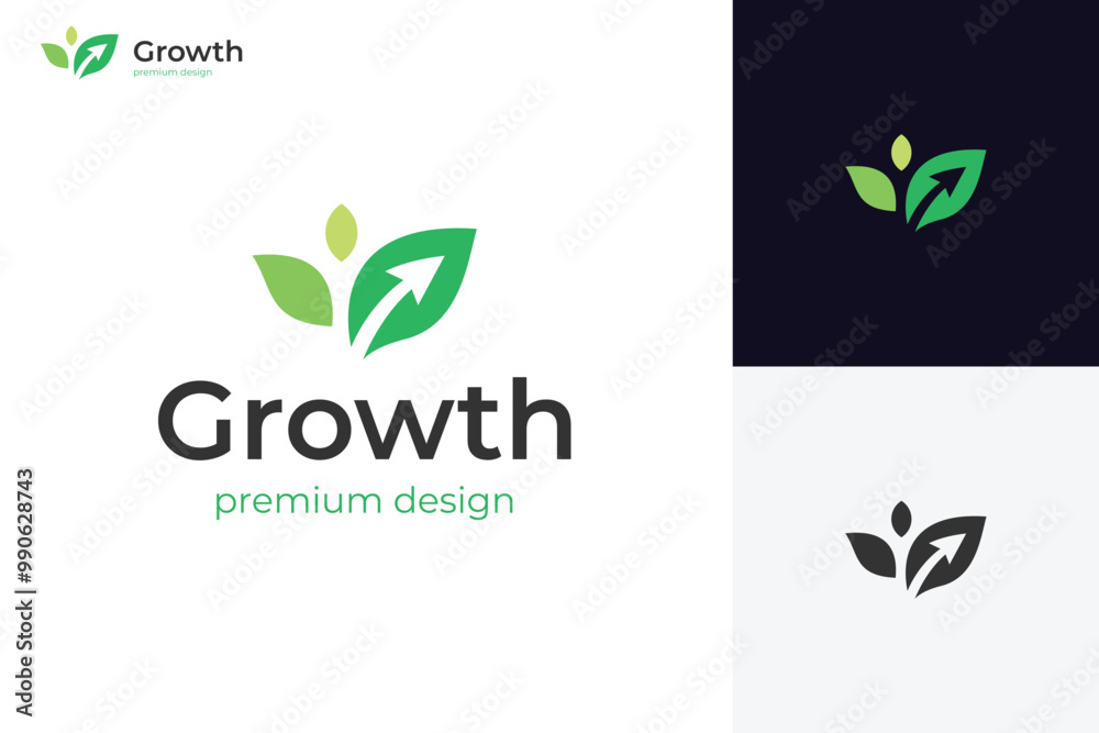 Nature Leaf grow up logo icon design vector illustration graphic symbol for financial growth logo design Nature Leaf grow up logo icon design vector illustration graphic symbol for financial growth logo design