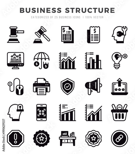 Business Structure icon pack for your website. mobile. presentation. and logo design.