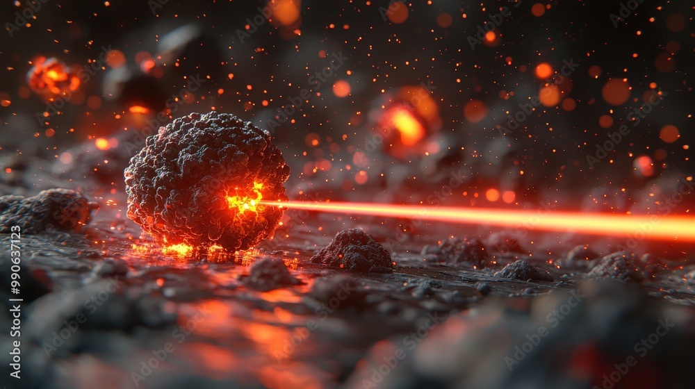 Dramatic Realistic Lava Eruption in Close-Up Photography Dramatic Realistic Lava Eruption in Close-Up Photography