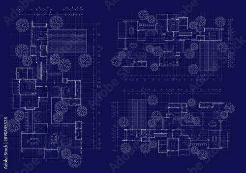 Floor plan designed building on the drawing.