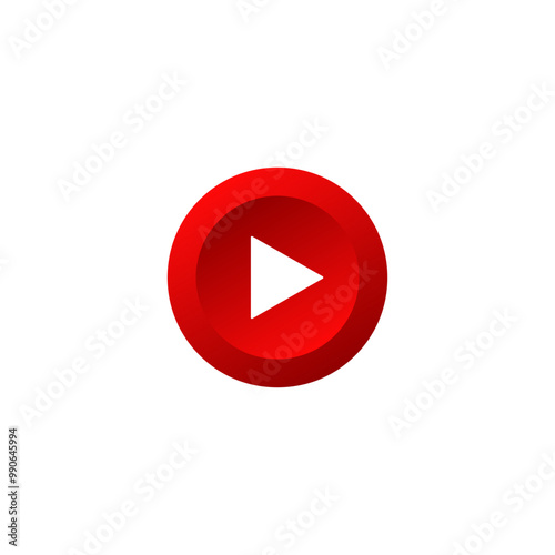 Red live broadcast logo. Video stream online icon.