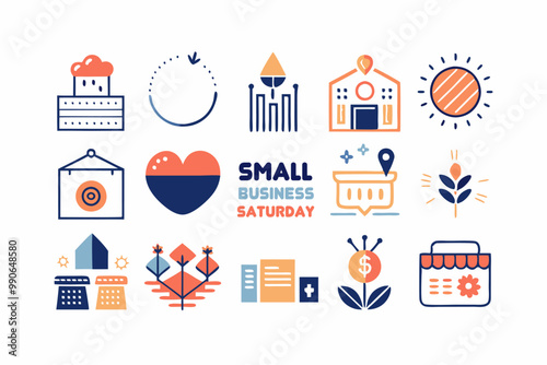 Minimalist logo designs for small business saturday promotions