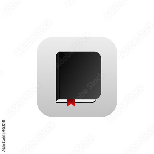 Reading application for mobile phone. Book icon in modern style. Journal app for phone.