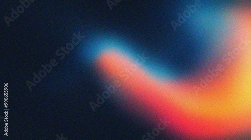 abstract background with blurred wavy lines in blue and orange colors