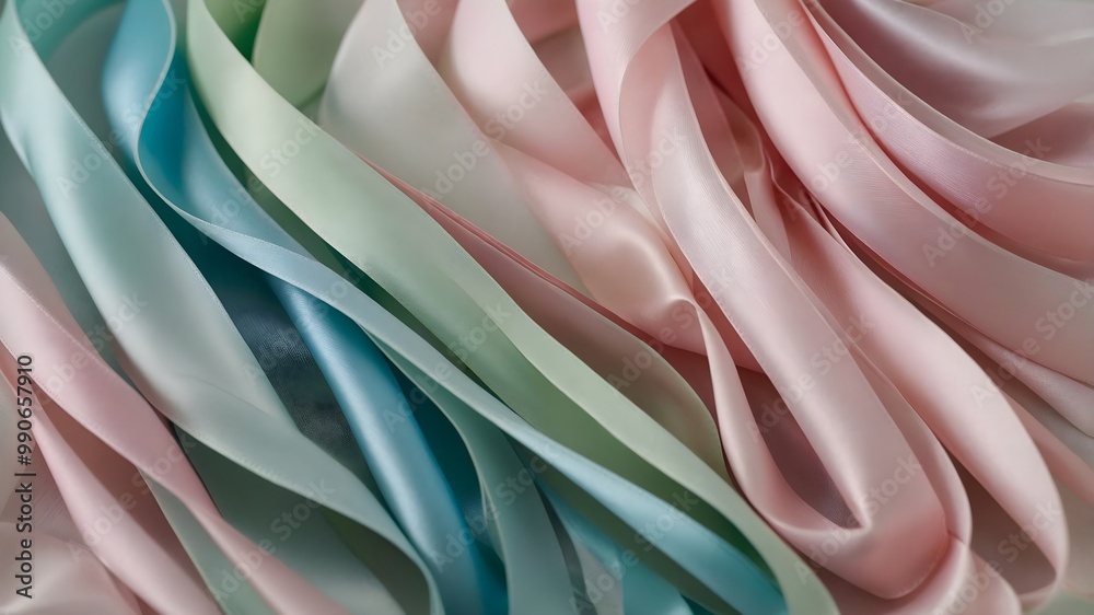 AI-Generated Image of Soft Wave Silky Background 