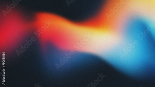 abstract background with blurred wavy lines in blue and orange colors