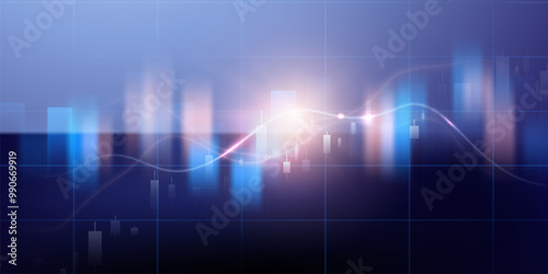 business vector illustration design Stock market charts or Forex trading charts for business and finance ideas.