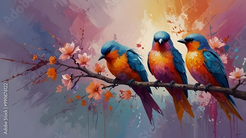 colorful birds
