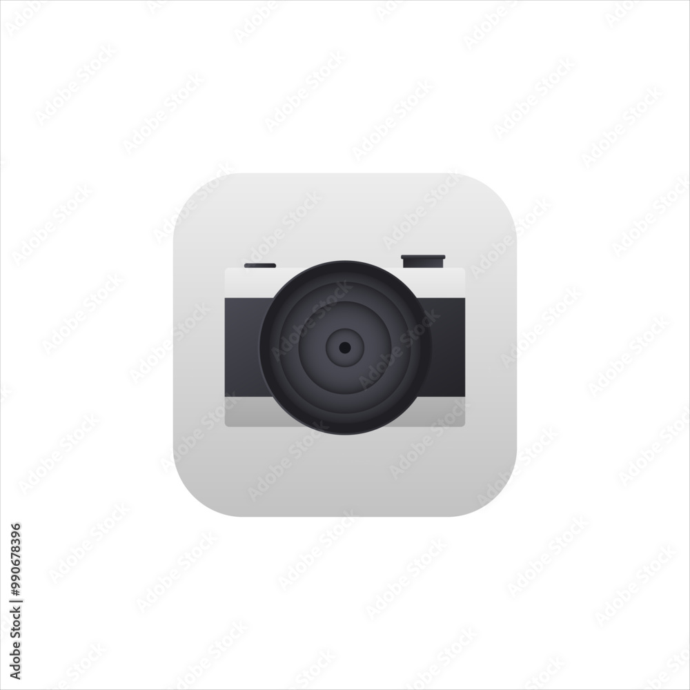 Camera application for mobile phone. Video icon in modern style. Photo app for phone. Camera application for mobile phone. Video icon in modern style. Photo app for phone.