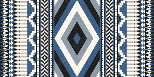 Ethnic geometric pattern, seamless pattern of the Navajo tribe. Native American ethnic. Seamless vector pattern ethnic, seamless Mexican rug, woven carpet. Folk embroidery, Bohemian, Aztec style.