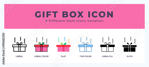 Gift box icon vector design illustration in trendy style