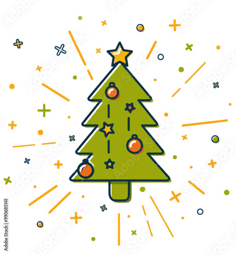 Drawing, illustration, picture of a Christmas tree. Christmas tree, festive New Year, Christmas tree. Holidays, winter holidays, winter, Christmas, Santa Claus, gifts, new Year, many Christmas trees i