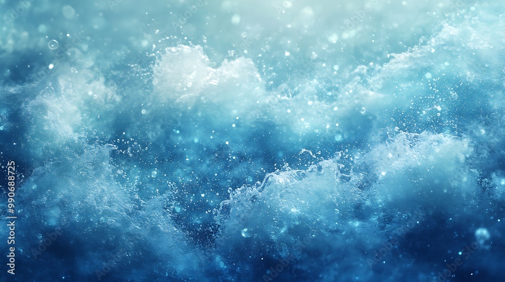 Abstract Blue Water Splash Background - Digital Art Illustration Abstract Blue Water Splash Background - Digital Art Illustration