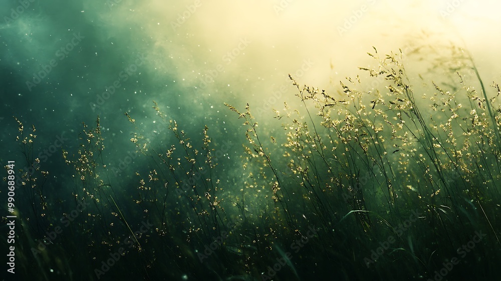 Abstract Background - Grass and Fog Abstract Background - Grass and Fog