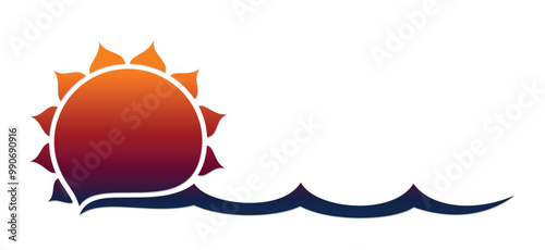 The symbol of the sunrise in the sea.
